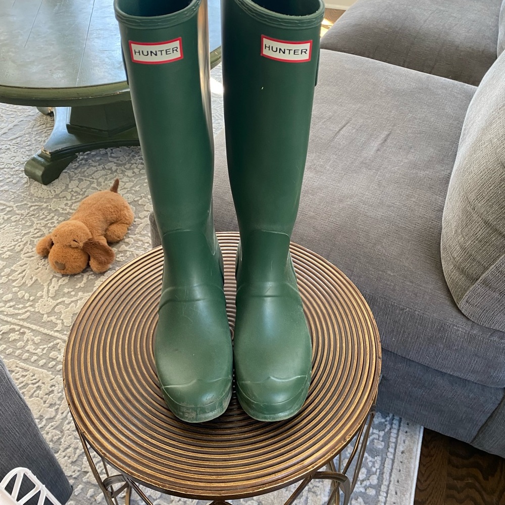 Green hunter boots